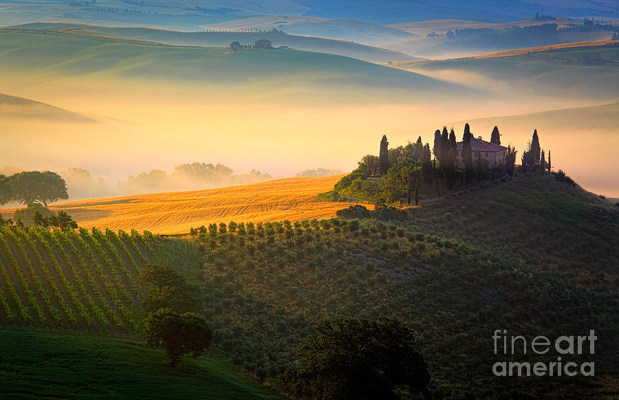 Europe Photograph - Tuscan Dawn by Inge Johnsson Europe Photograph - Tuscan Dawn by Inge Johnsson