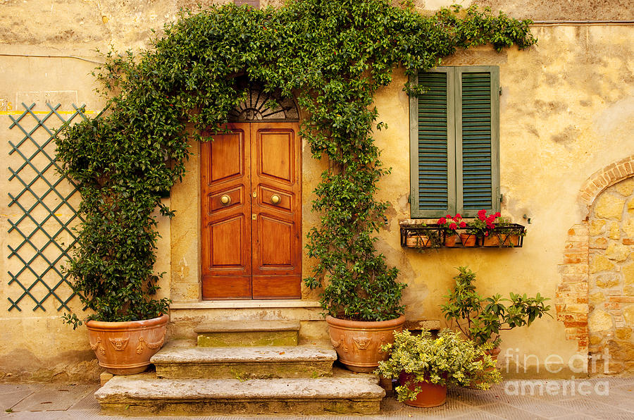 Tuscan Front Door Photograph by Brian Jannsen
