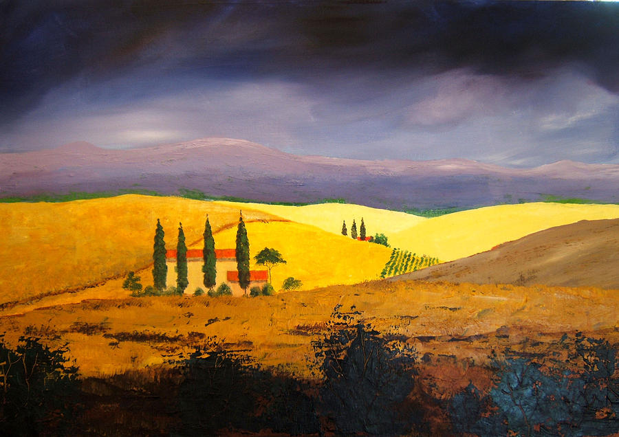 Tuscan Hill country Painting by William Renzulli