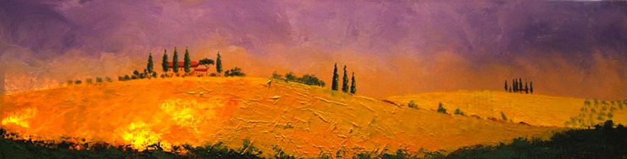 Tuscan Hills Painting by William Renzulli