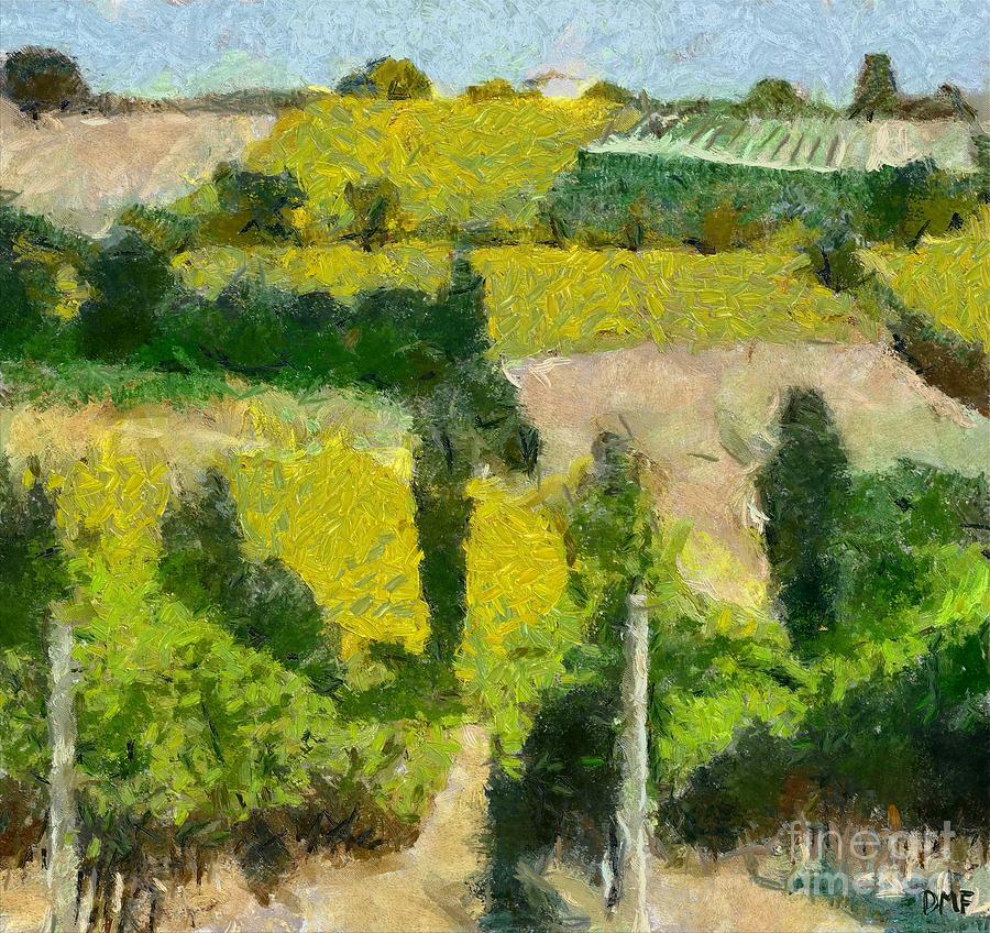 Landscape Painting - Tuscan Landscape by Dragica  Micki Fortuna