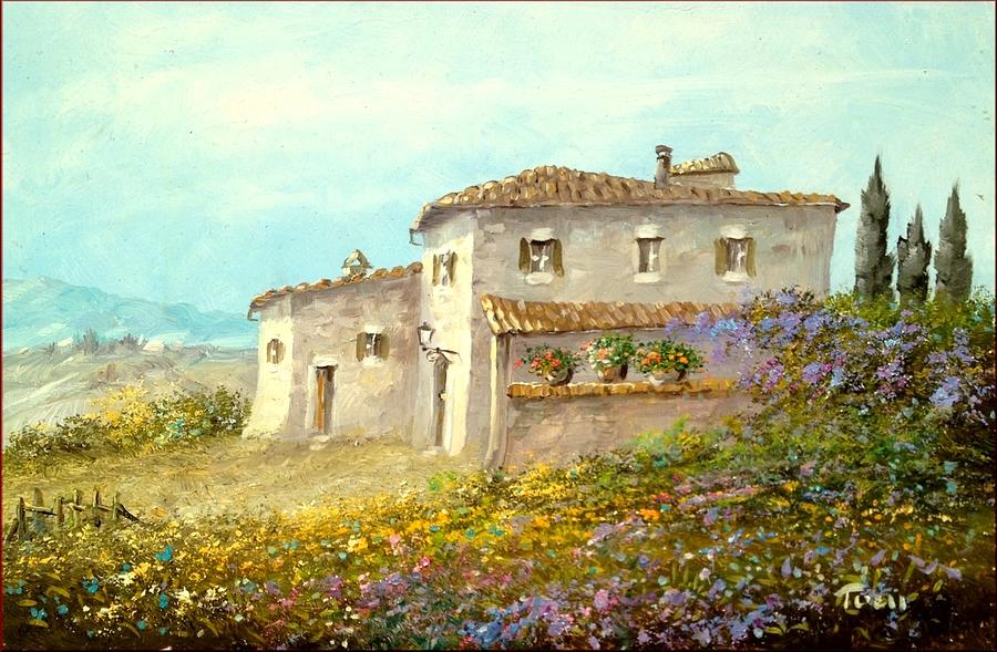 Nature Painting - Tuscan Old farm by Luciano Torsi