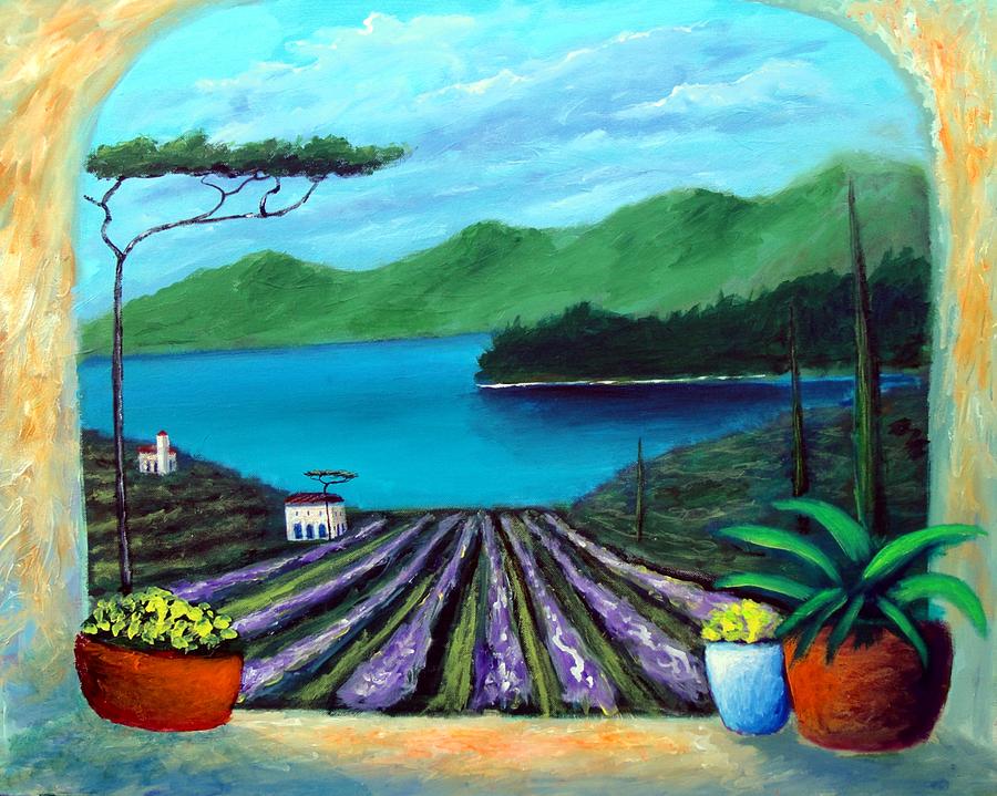 Tuscan Panorama Painting by Larry Cirigliano