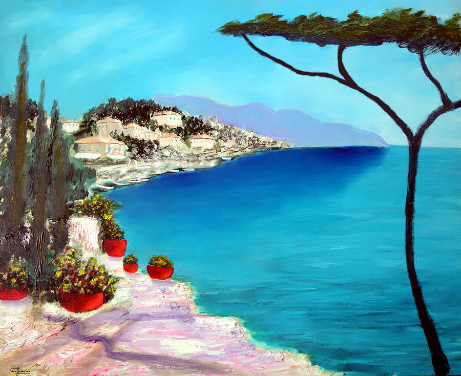 Tuscan Sea Painting by Larry Cirigliano