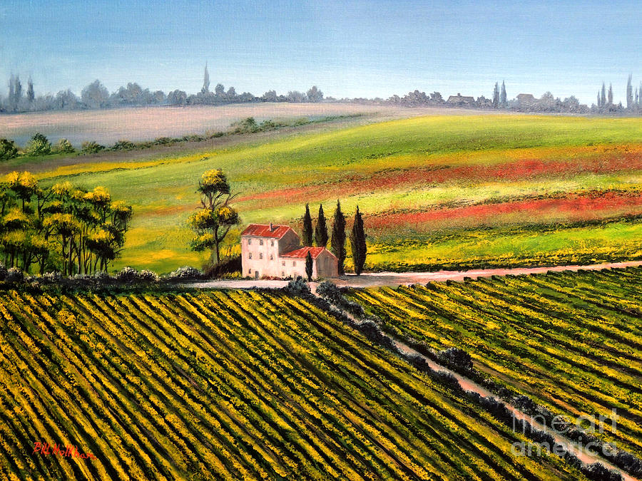 Tuscan Tranquillity Painting by Bill Holkham