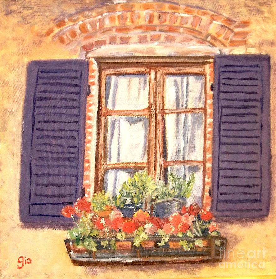 Tuscan Window Painting by Frank Giordano