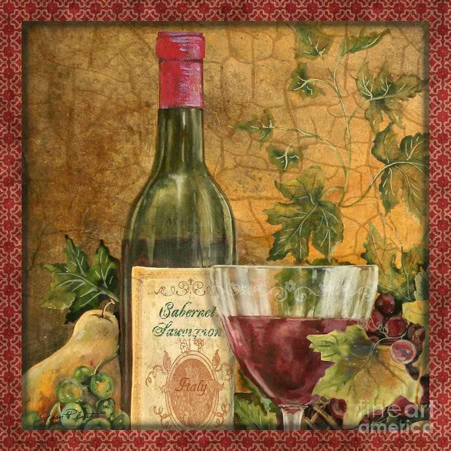 Tuscan Wine-B Painting by Jean Plout