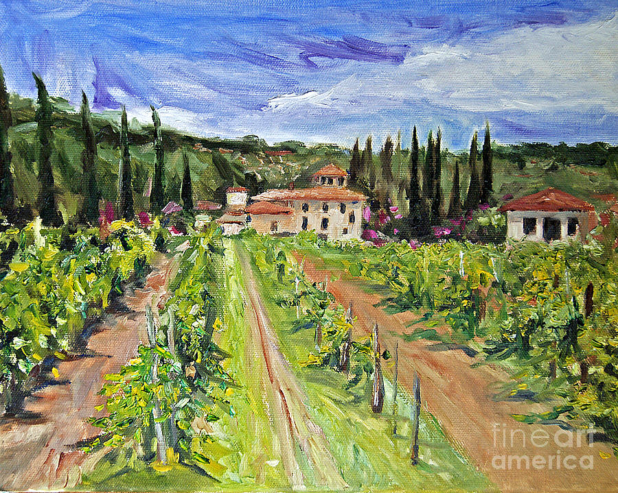 Tuscany Afternoon Painting by Jennifer Beaudet