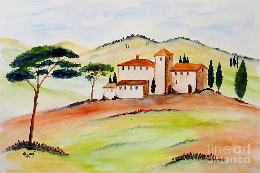Nature Painting - Tuscany-again and again by Christine Huwer