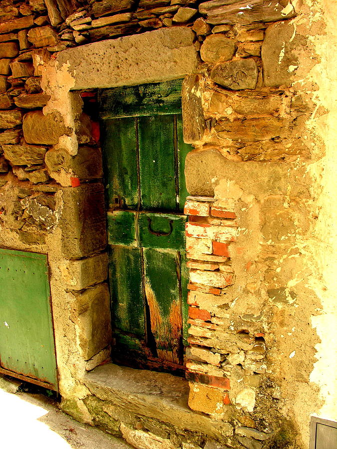 Tuscany Green Door Photograph by Jacqueline M Lewis