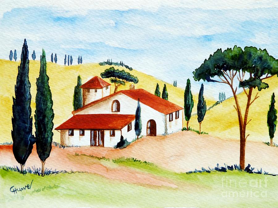 Spring Painting - Tuscany-Spring by Christine Huwer