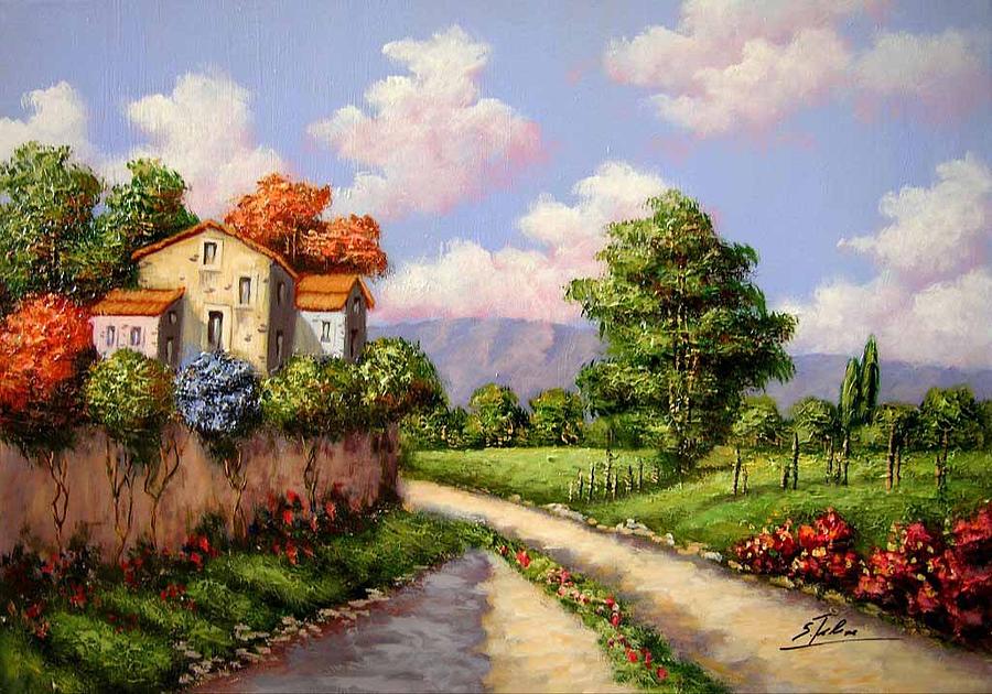 Tuscan Valley Painting - Tuscany ts1 by Salvatore Telese