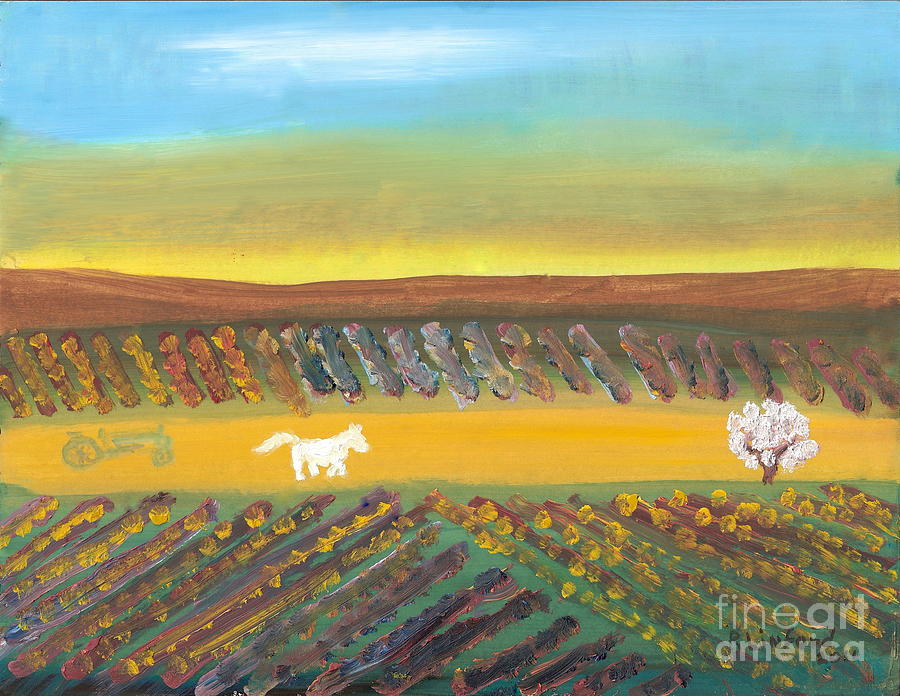 Tuscany Vineyards 2 Painting by Richard W Linford