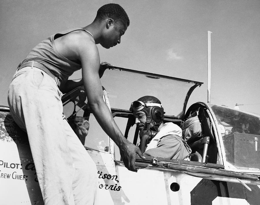 Goggle Photograph - TUSKEGEE AIRMEN, c1943 by Granger