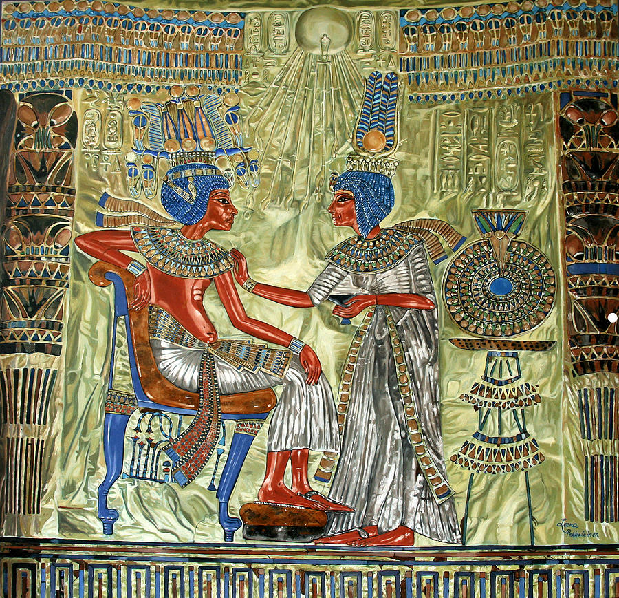 Tutankhamun Painting - Tutankhamons Throne by Leena Pekkalainen