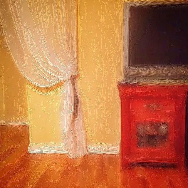 Painterly Photograph - Tv And Drape by Paul Cutright