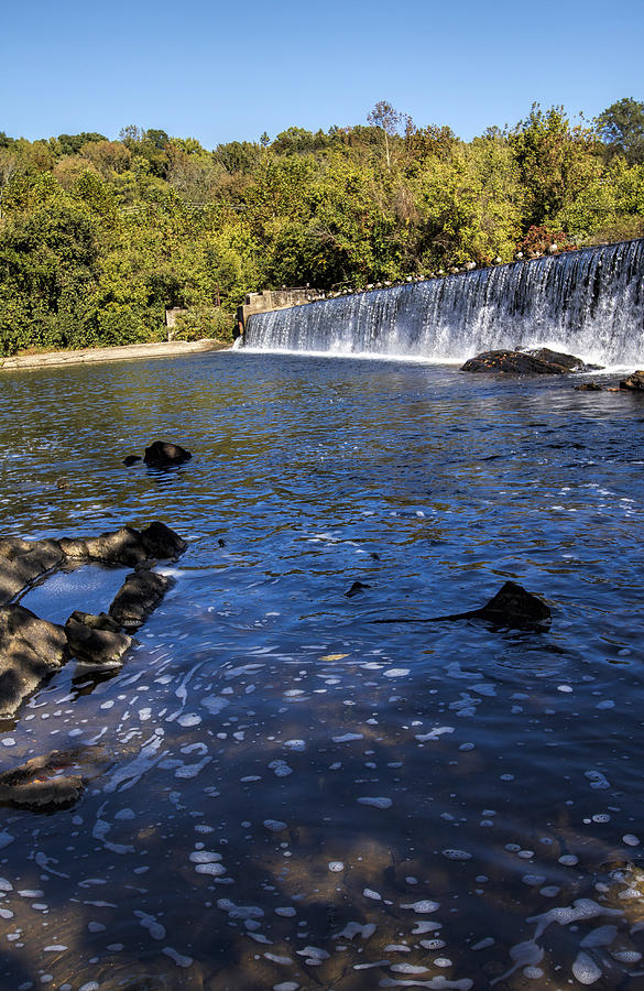 TVA Dam Waterfall Tennessee Photograph by Kathy Clark