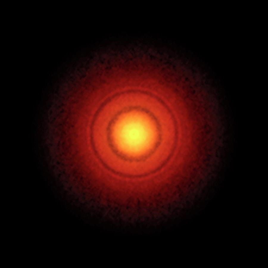 Space Photograph - Tw Hydrae Protoplanetary Disc by S. Andrews (harvard-smithsonian Cfa); B. Saxton (nrao/aui/nsf); Alma (eso/naoj/nrao/science Photo Library