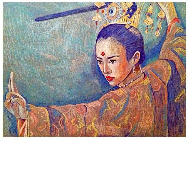 Wuxia Photograph - Tweaked My Old #zhangziyi  #drawing A by Desmond Manuel
