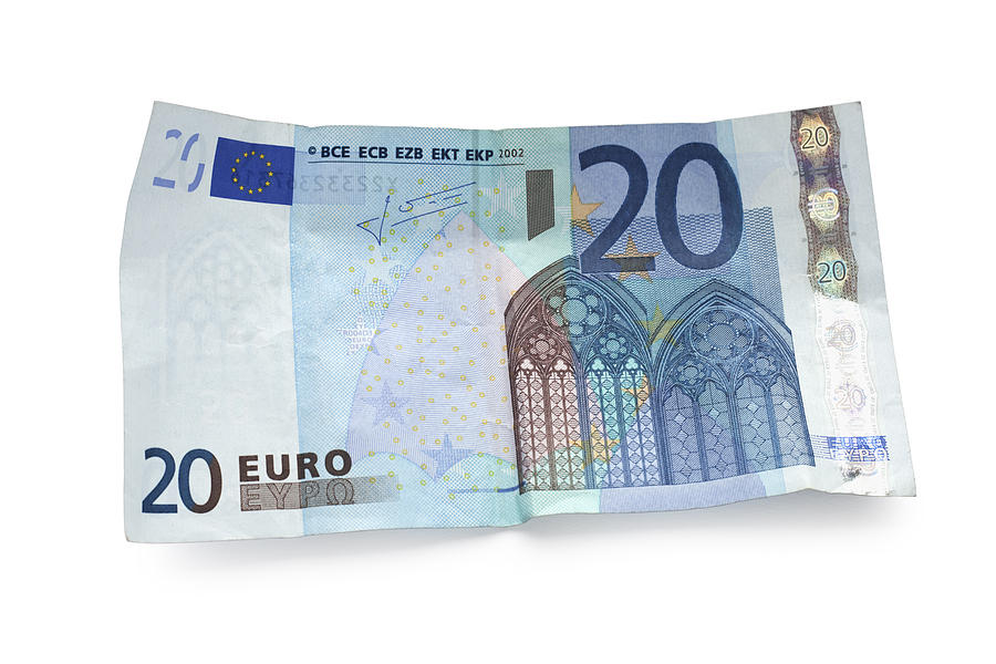 Twenty Euro Note Isolated On White Photograph by Deepblue4you