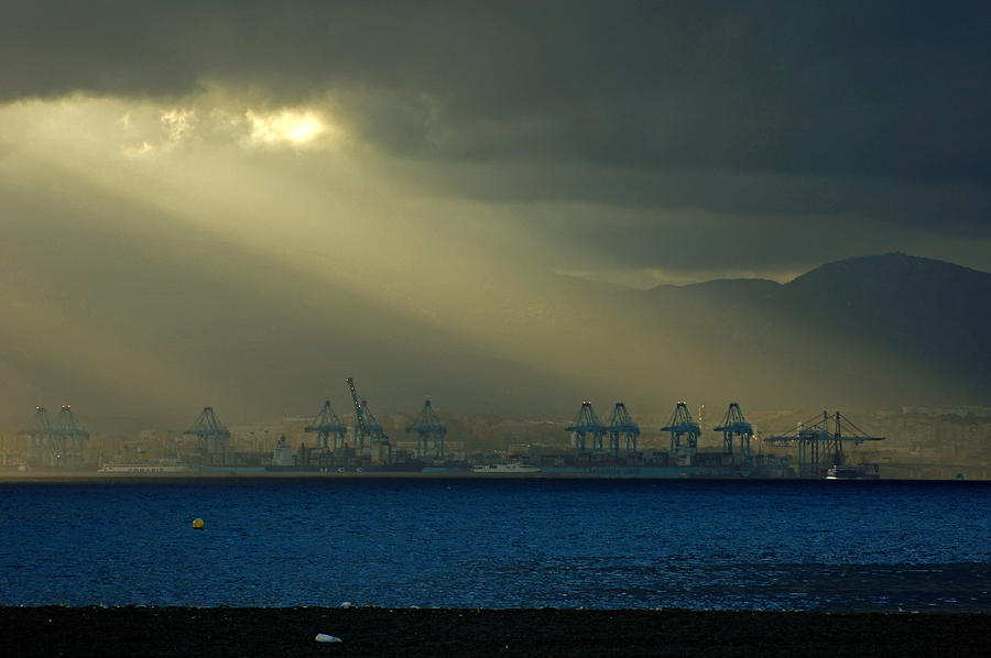 Twilight at Algeciras Photograph by Rod Jones