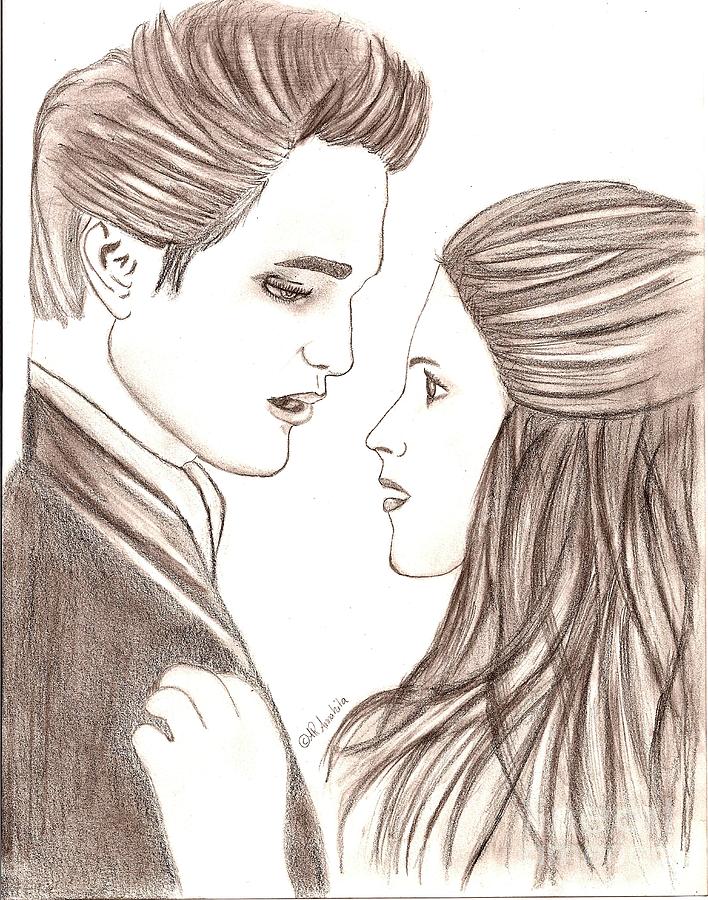 Twilight Edward Bella Drawing by AR Annahita