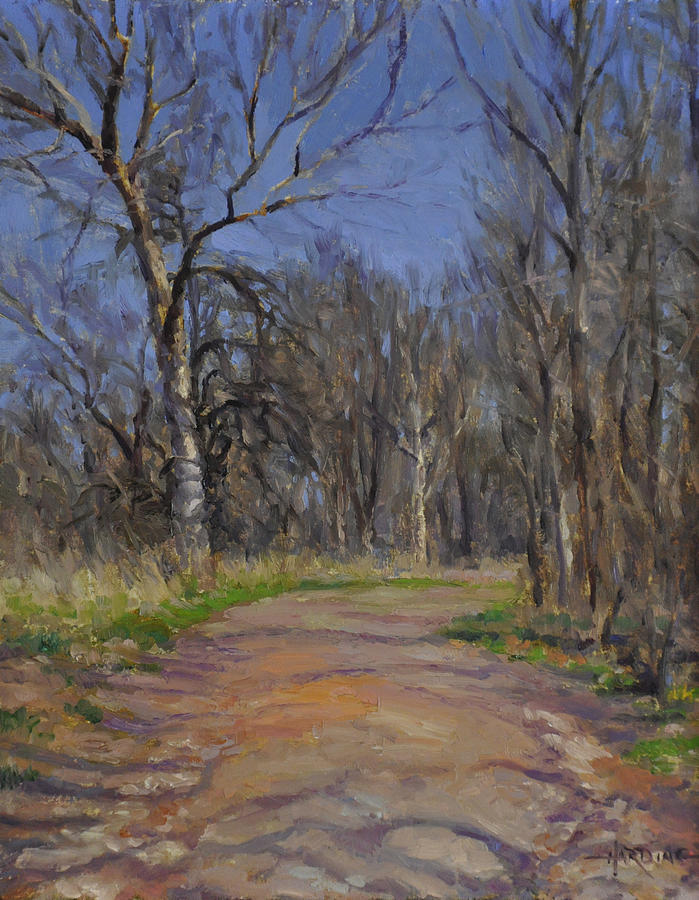 Fall Painting - Twilight Falls on the Path by Scott Harding