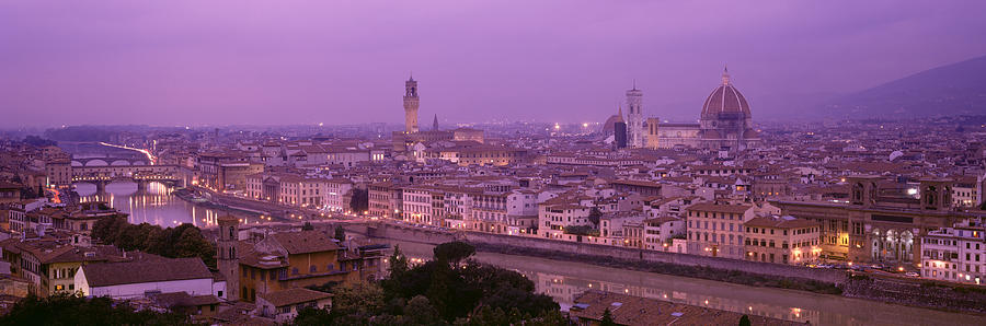 Sunset Photograph - Twilight, Florence, Italy by Panoramic Images