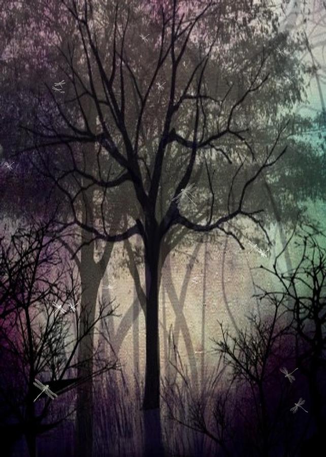 Twilight Forest Digital Art by Charlene Zatloukal