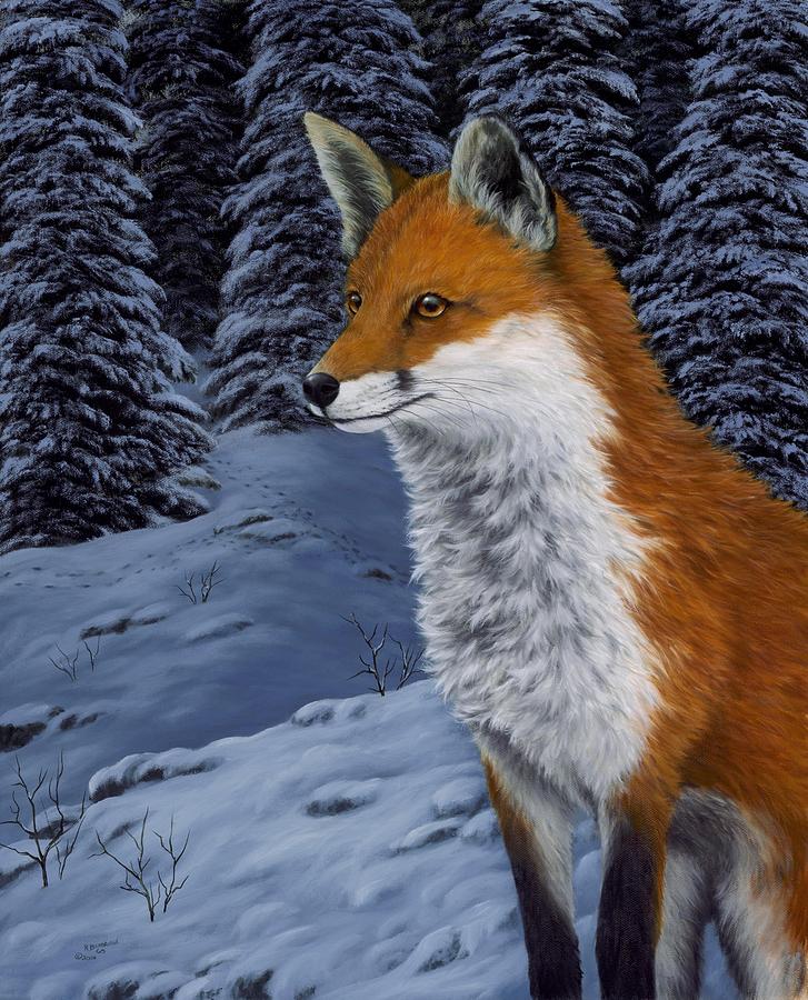 Animal Painting - Twilight Hunter by Rick Bainbridge