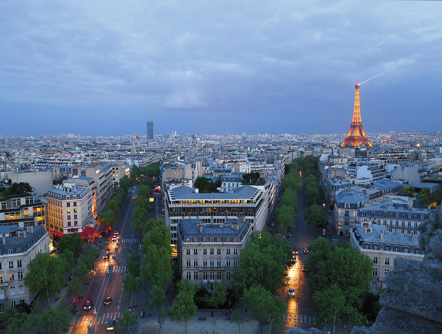 Twilight in Paris Photograph by Hermes Fine Art