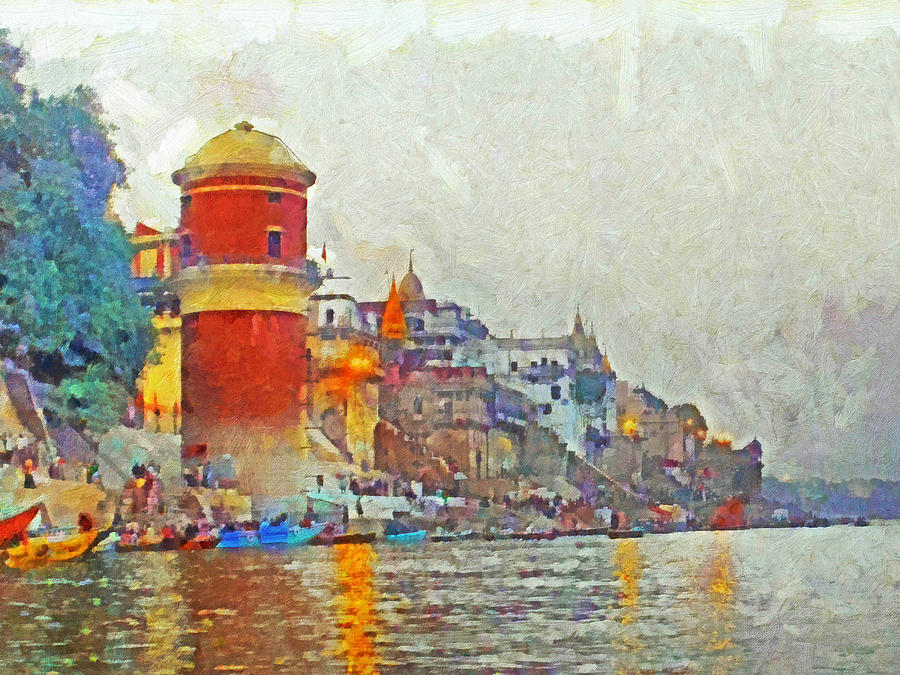 Twilight in Varanasi Digital Art by Digital Photographic Arts