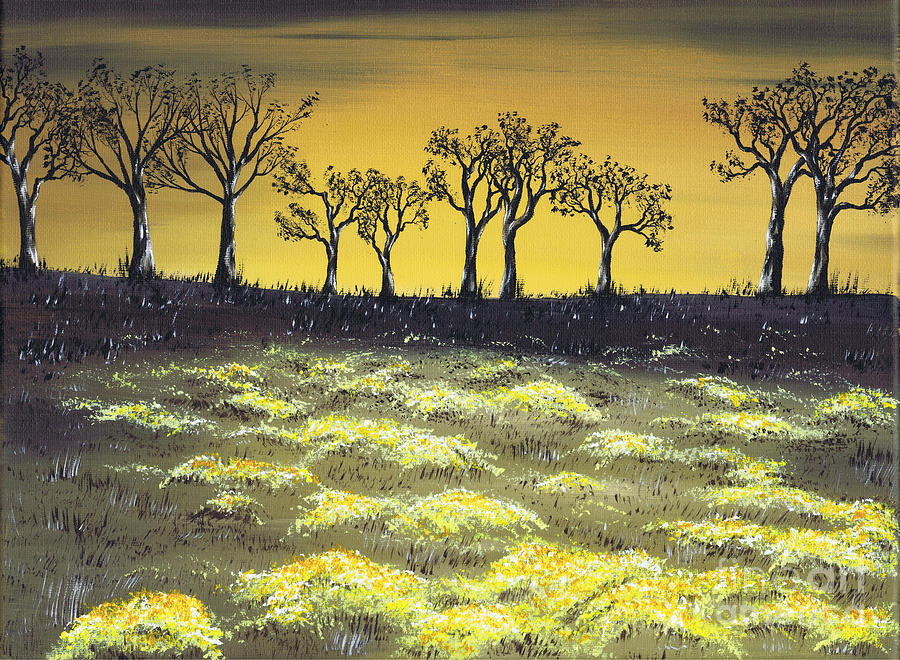Twilight Meadow Painting