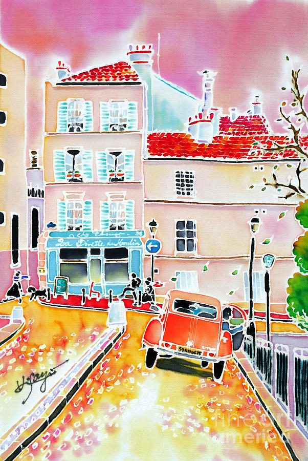 Twilight Montmartre Painting by Hisayo OHTA