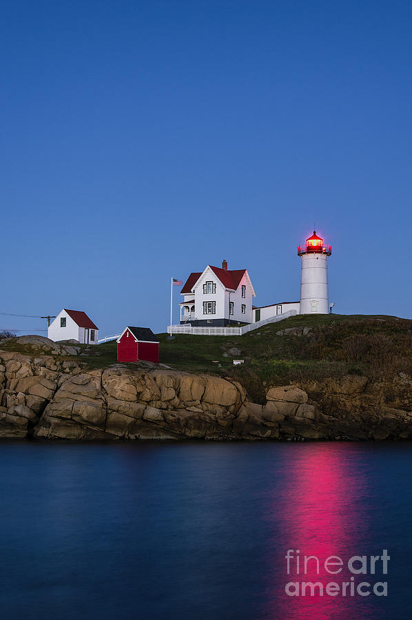 Twilight Nubble Lighthouse Photograph by John Greim - Fine Art America