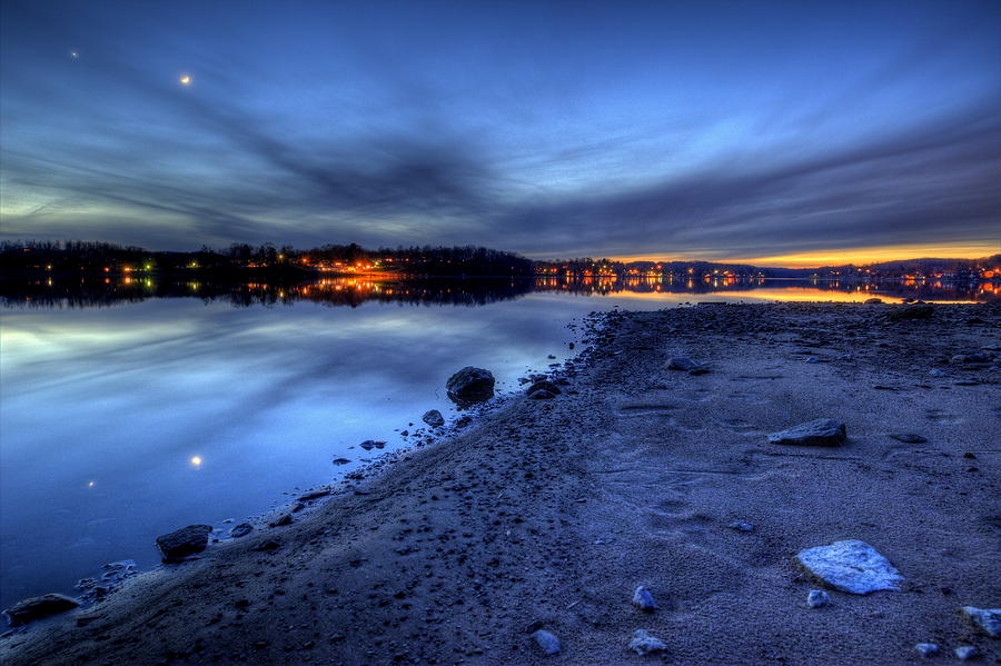 Twilight on the Lake Photograph by David Dufresne
