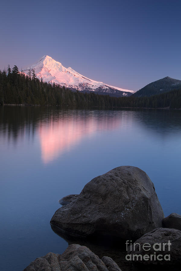 Twilight over Mt Hood Photograph by Brian Jannsen