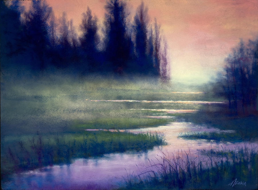 Landscape Painting - Twilight Passing by Marjie Eakin-Petty