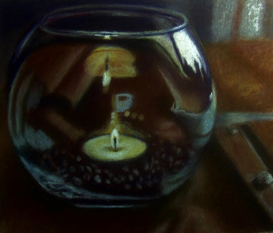 Candle Painting - Twilight Reflections by D Rogale
