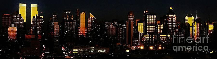 Twilight Reflections on New York City Photograph by Lilliana Mendez