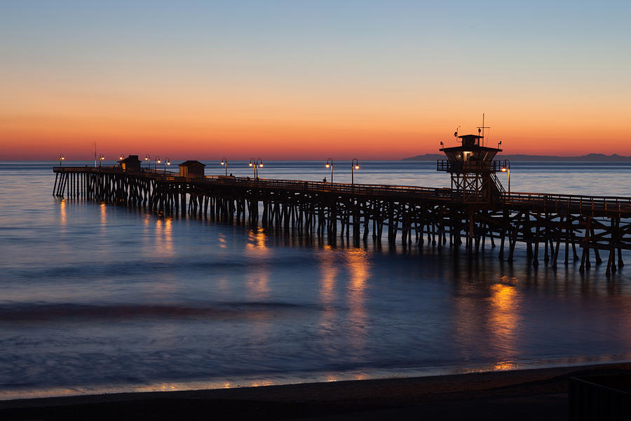 Twilight San Clemente Pier Photograph by Cliff Wassmann