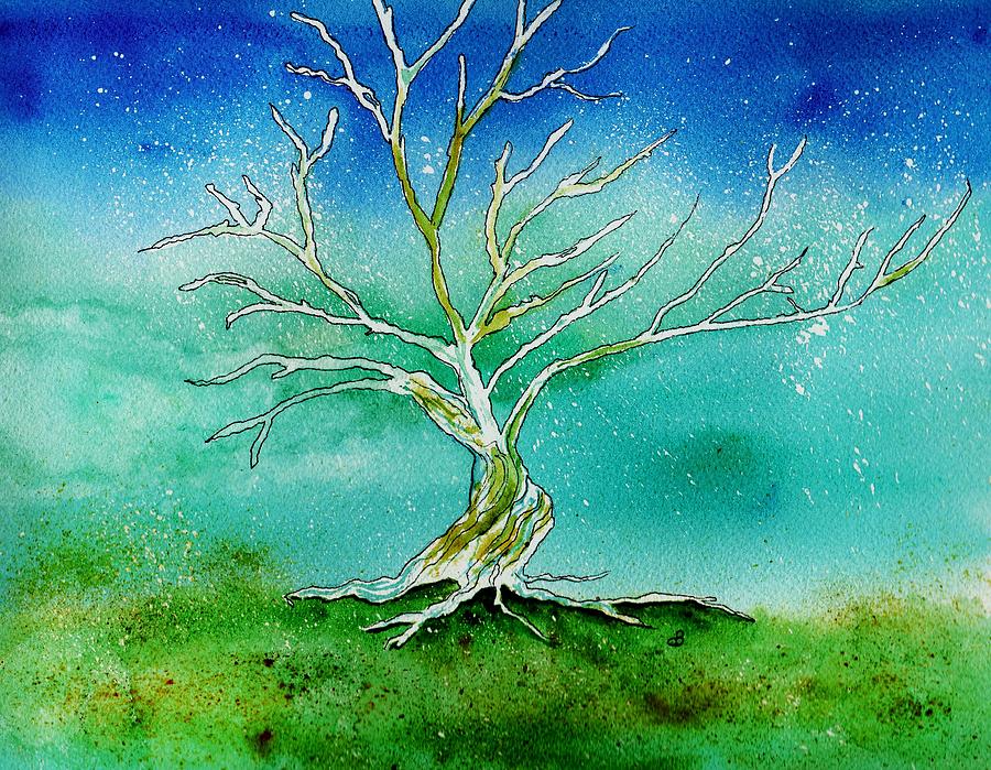 Twilight Tree Painting by Brenda Owen