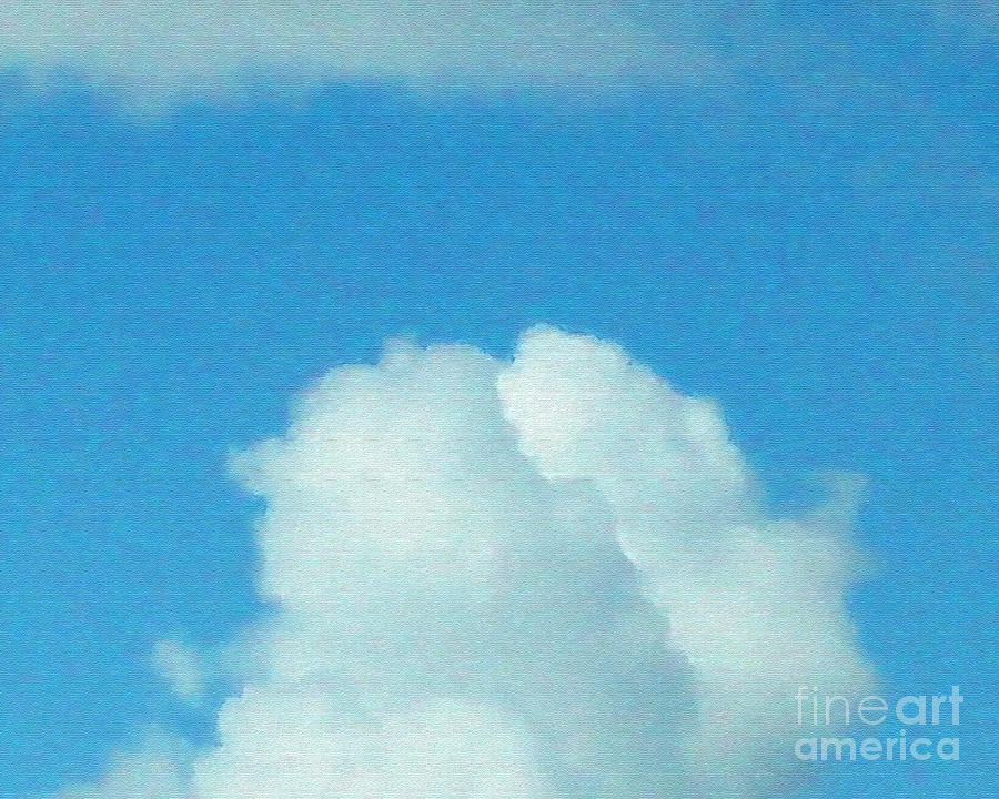Clouds Painting - Twin Cloud Profiles by Pharris Art