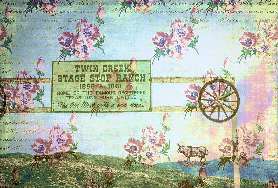 Twin Creek Stage Stop Ranch Collage Photograph by Karen Stephenson