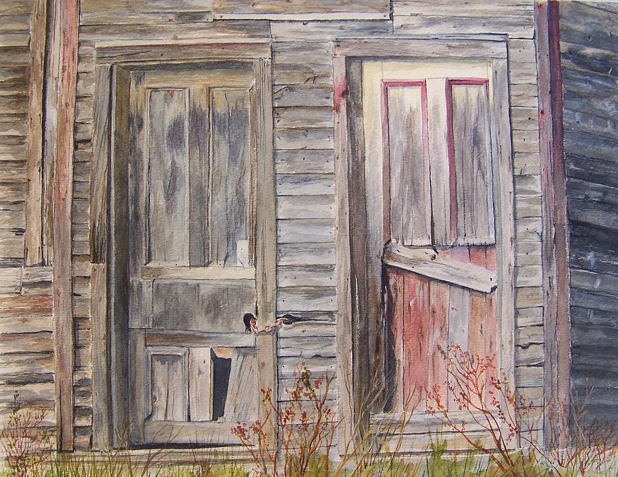 Twin Doors Painting by Jackie Mueller-Jones