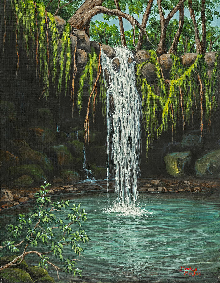 Tree Painting - Twin Falls by Darice Machel McGuire