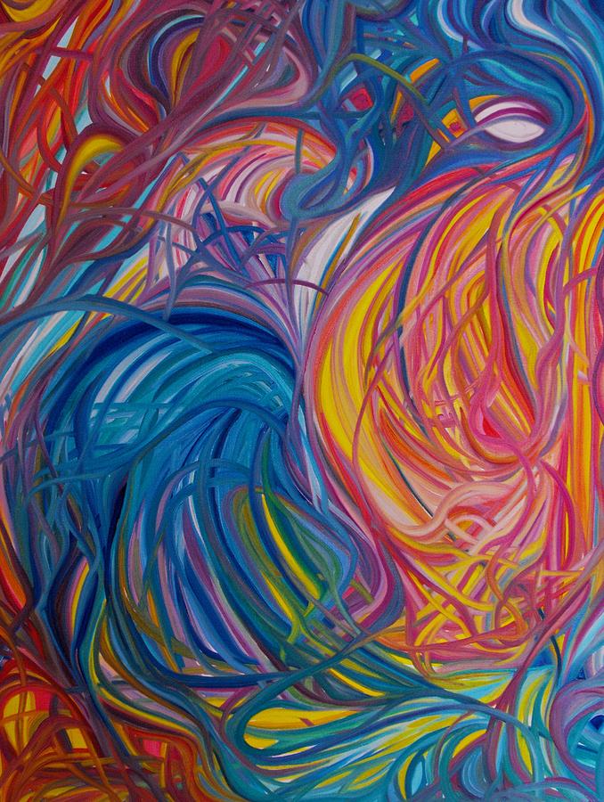 Twin Flames Painting by Marie-Chantal Kindou