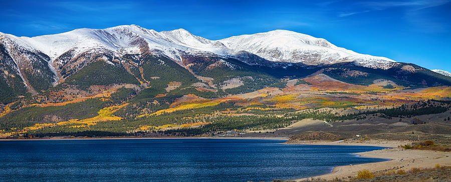 Tree Photograph - Twin Lakes Colorado Autumn Panorama by James BO Insogna