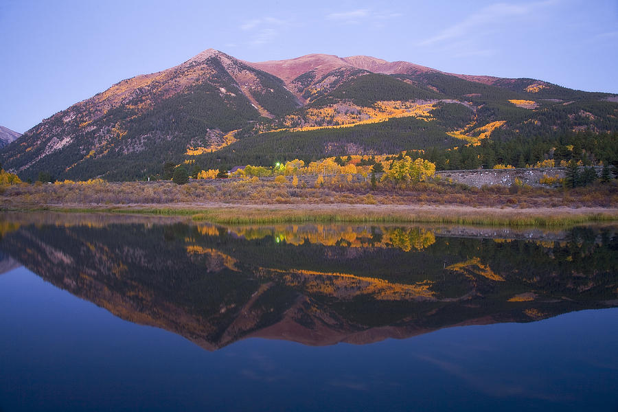 Mountain Photograph - Twin Lakes Twilight by Morris McClung