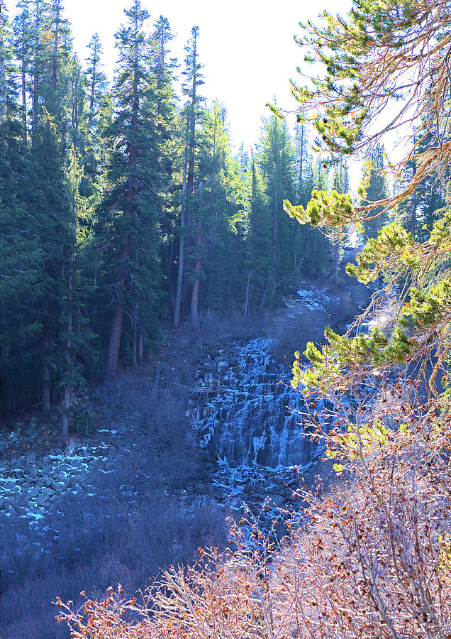 Twin Lakes Waterfall In Winter Photograph by Viktor Savchenko